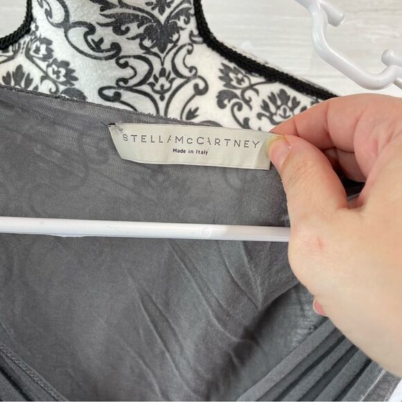 Stella McCartney Faux Wrap Draped V-Neck Jumpsuit - Picture 9 of 13